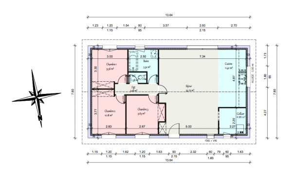 Plan de maison plain pied rt 2012