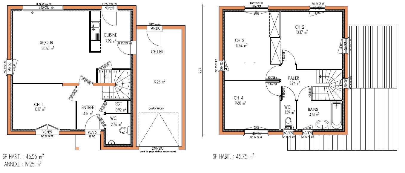 Plan de maison 2 etage gratuit