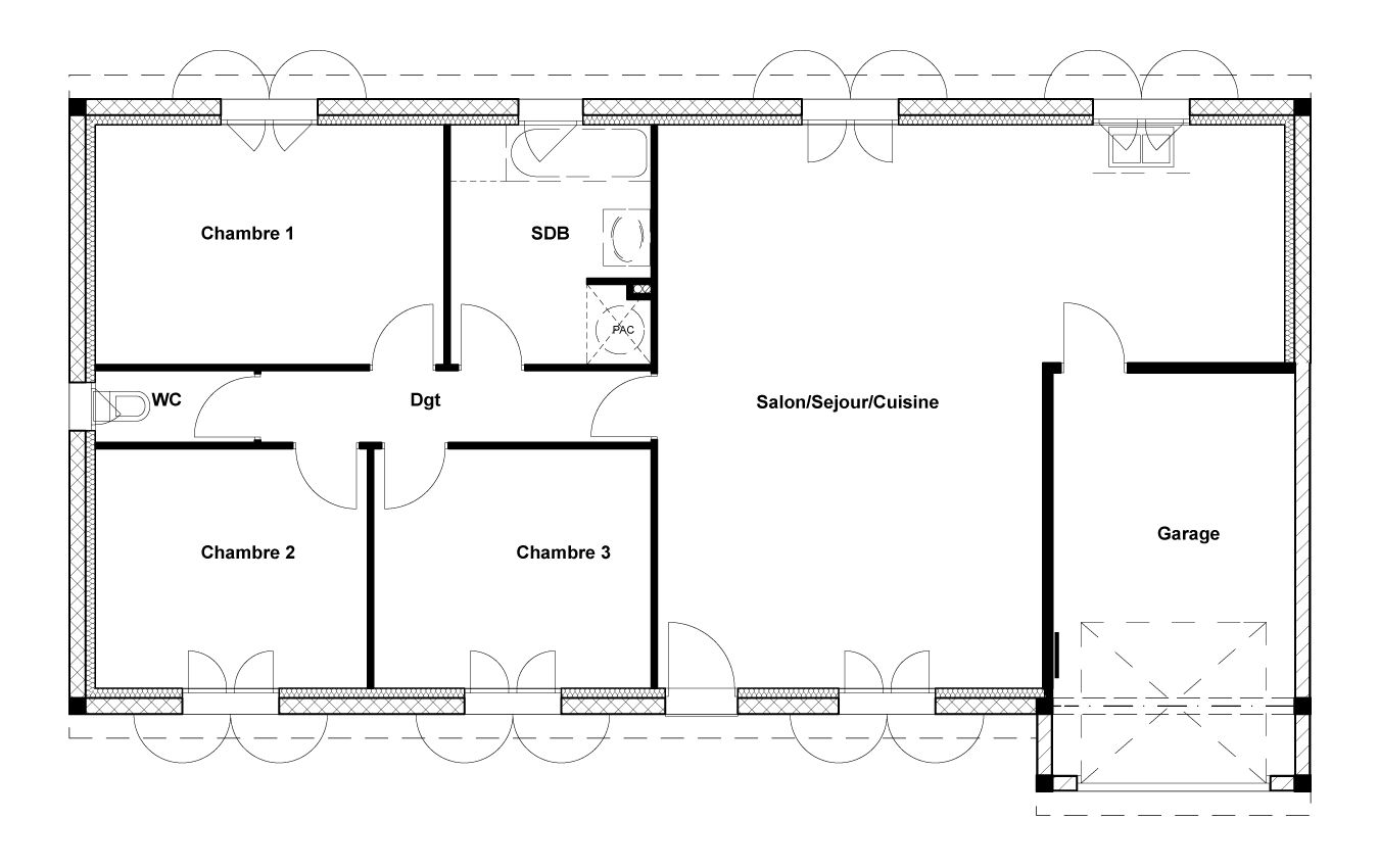 Plan de maison bbc plain pied gratuit