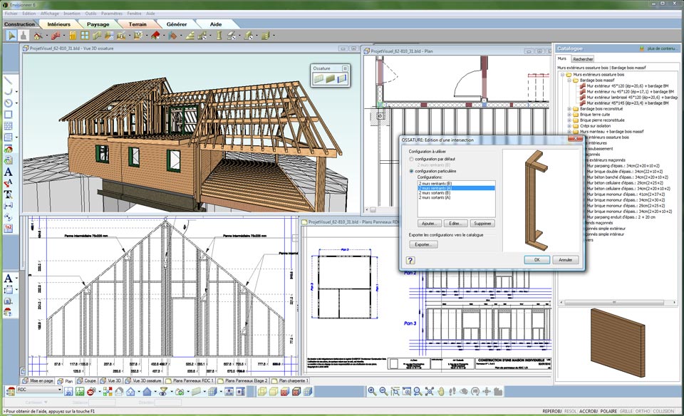 Plan de maquette de maison en bois