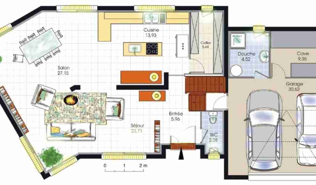 Plan de maison 110 m2