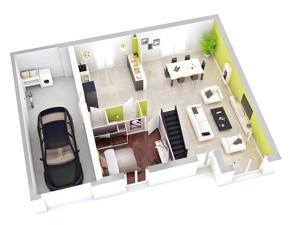 Plan de petite maison victorienne