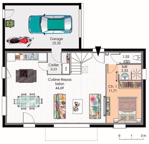 Plan maison moderne bbc