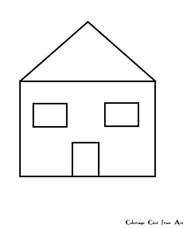 Plan de maison a colorier