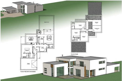 Vieux plan de maison