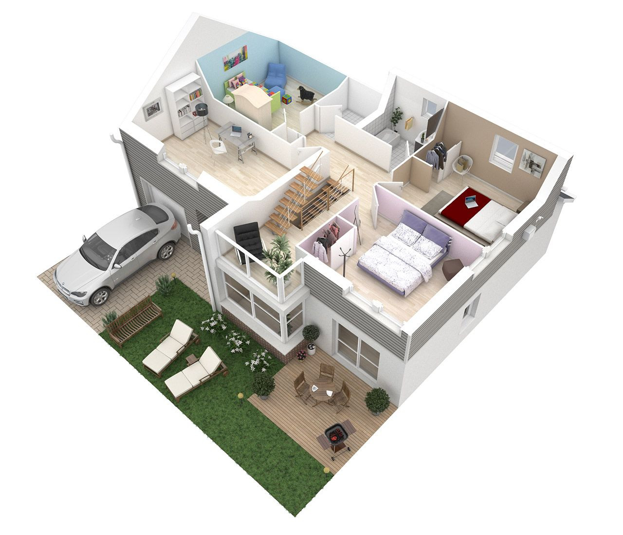 Construction de plan de maison en 3d