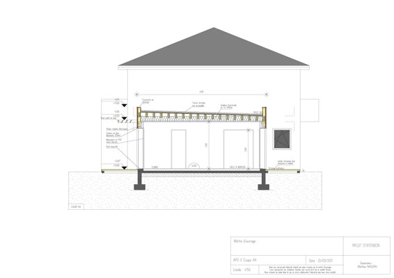 Plan d'une extension de maison