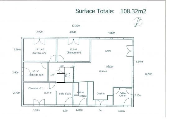 Plan maison de 100m2