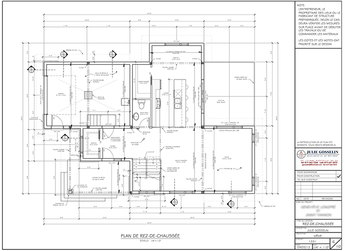 Plan architectural de maison moderne