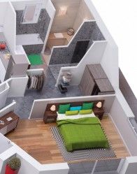 Plan maison 3d avec mezzanine