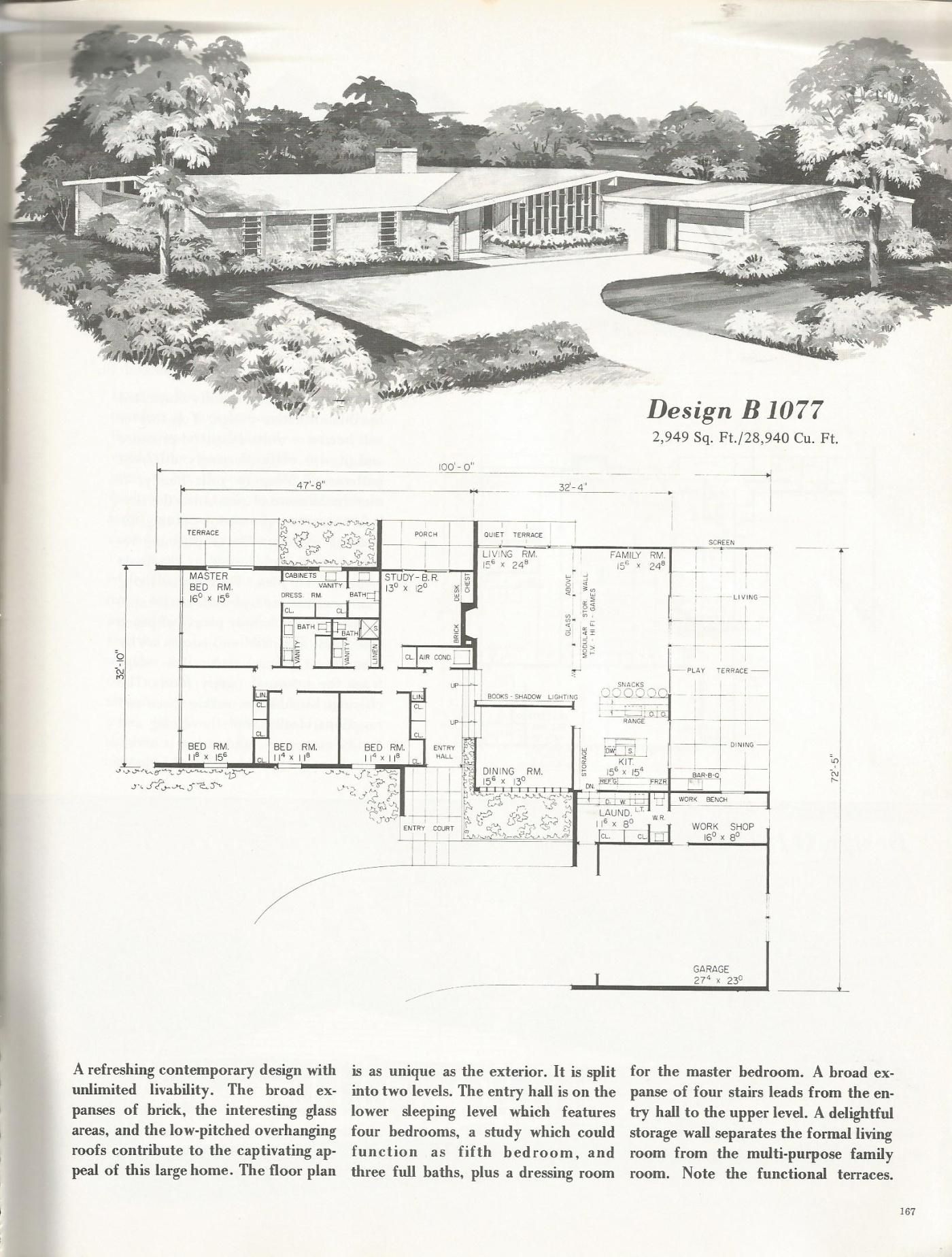 Plan de maison année 1960