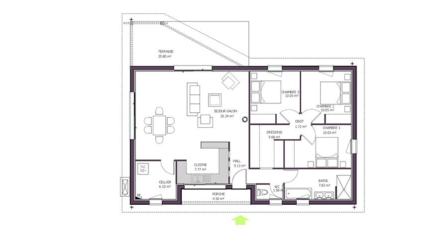 Plan de maison de particuliers