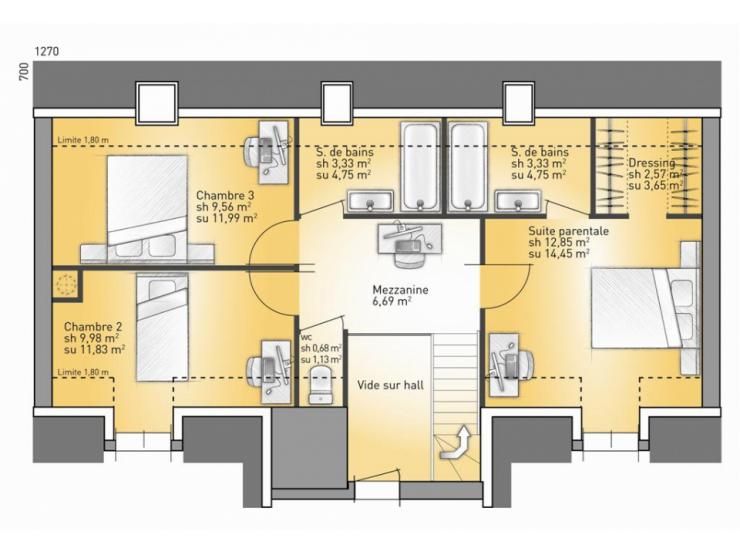 Plan de maison 1er etage