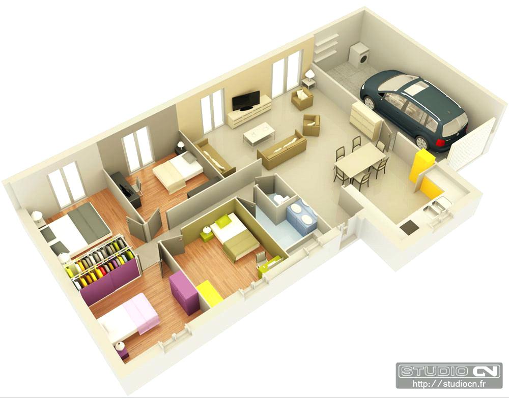 Plan de maison 3d tunisie