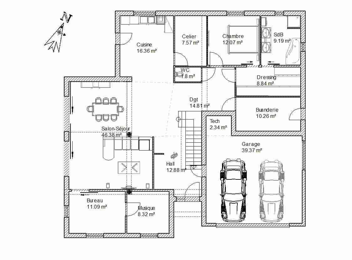 Recherche plan de maison moderne