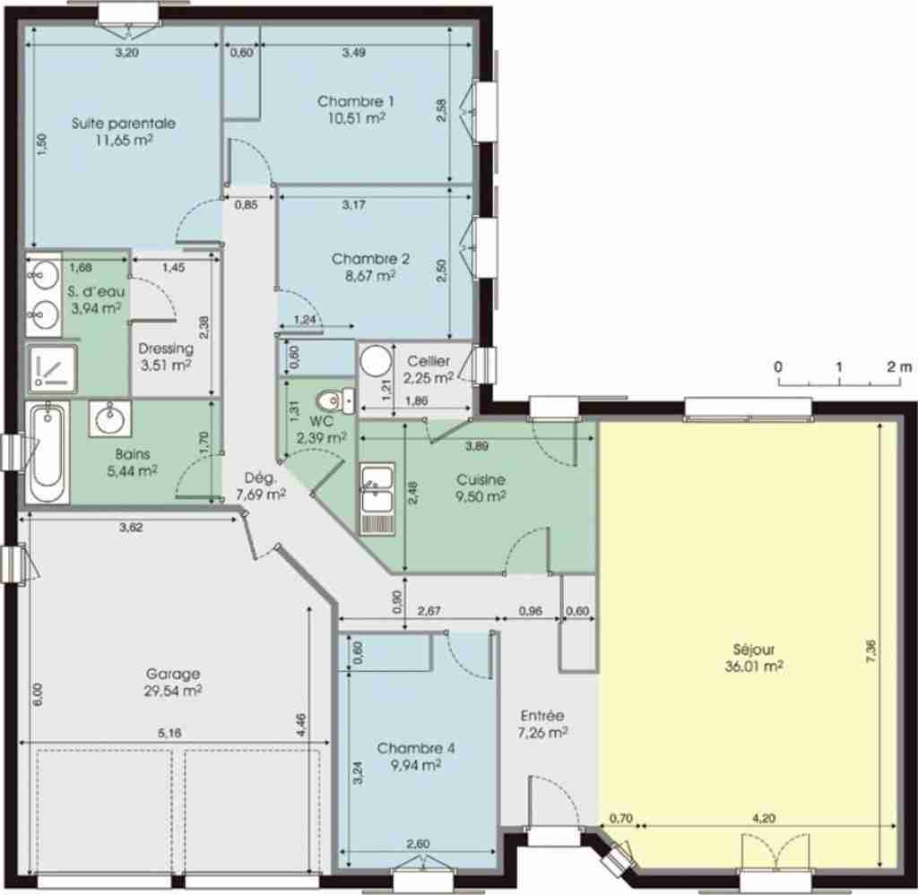 Photo plan de maison plein pied gratuit