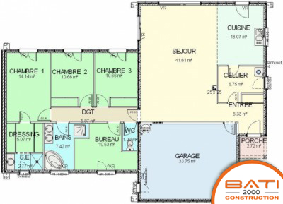 Plan de construction maison 5 chambres