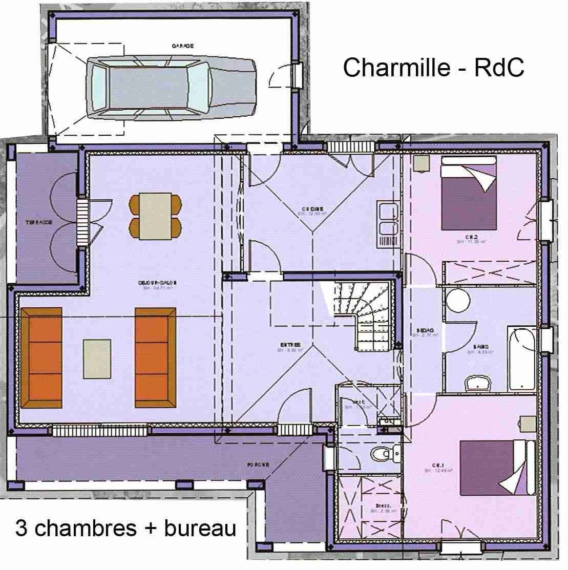 Plan De Maison 5 Chambres Salon Cuisine Pdf