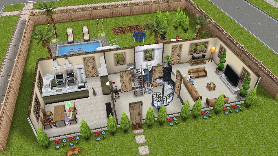 Sims free play plan de maison