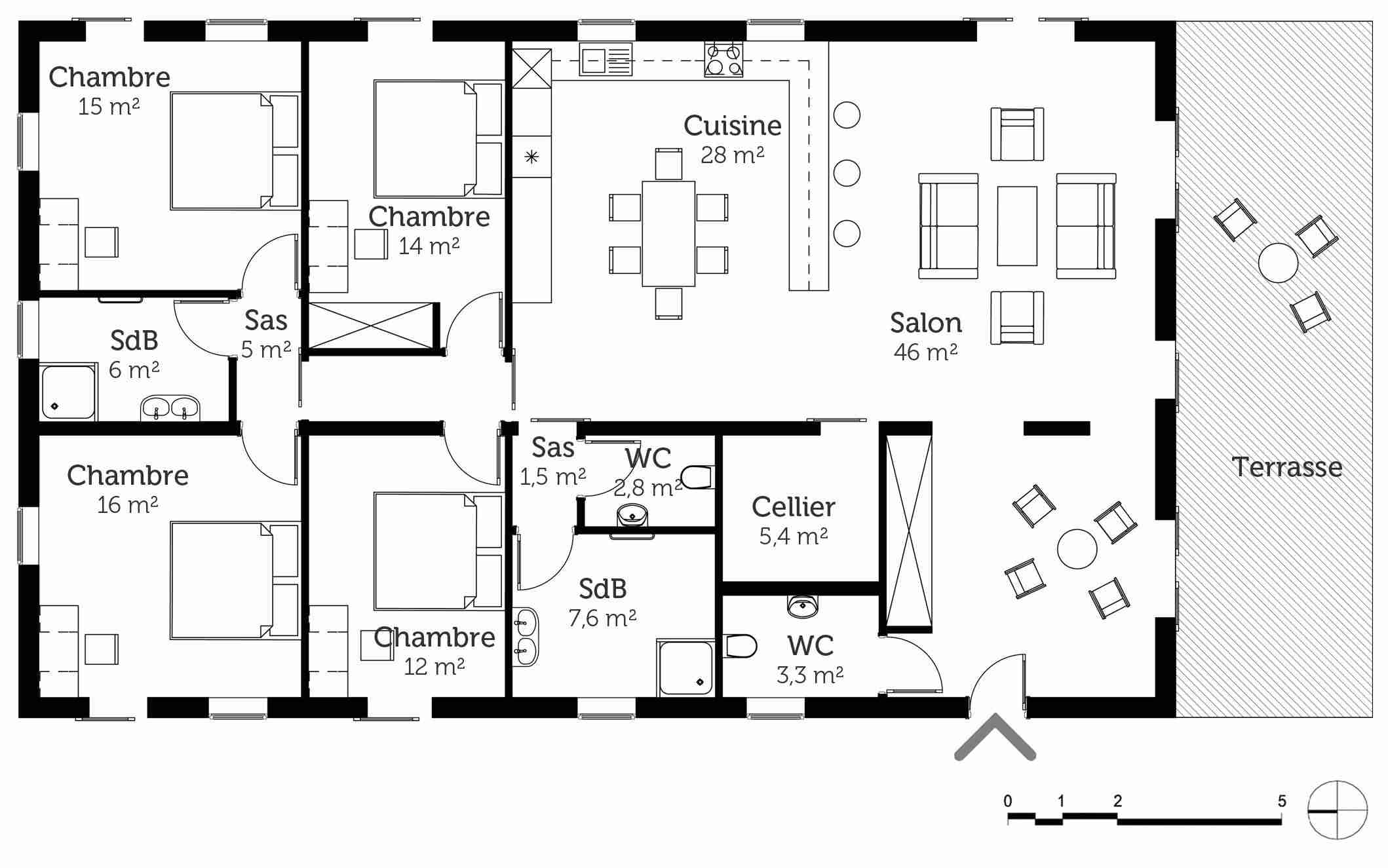 Plan pour maison de 100m2