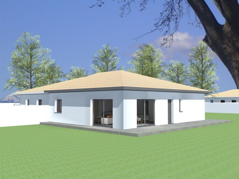 Plan de maison toit une pente