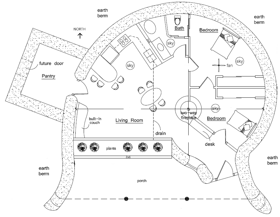 Plan maison de hobbit