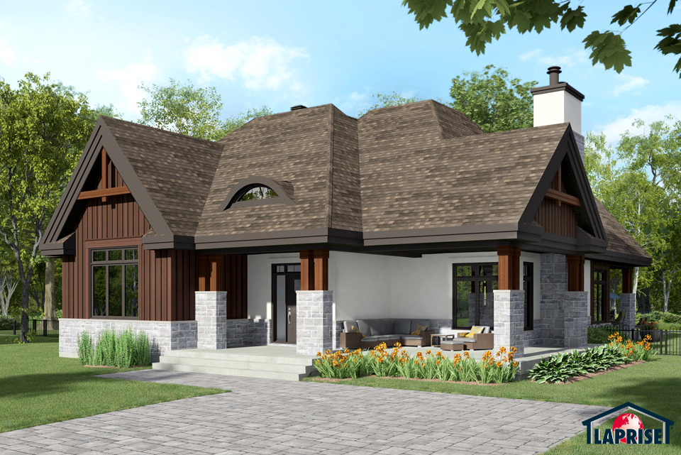 Plan de maison moderne zen