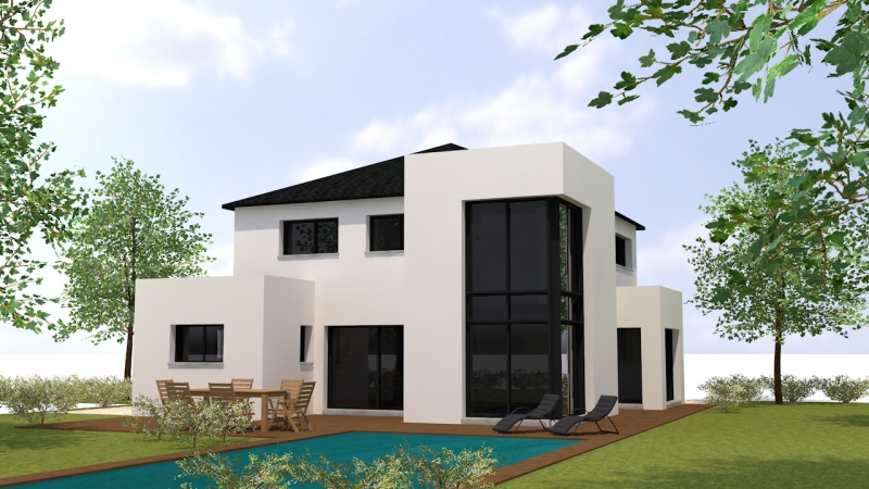 Plan de maison avec verriere