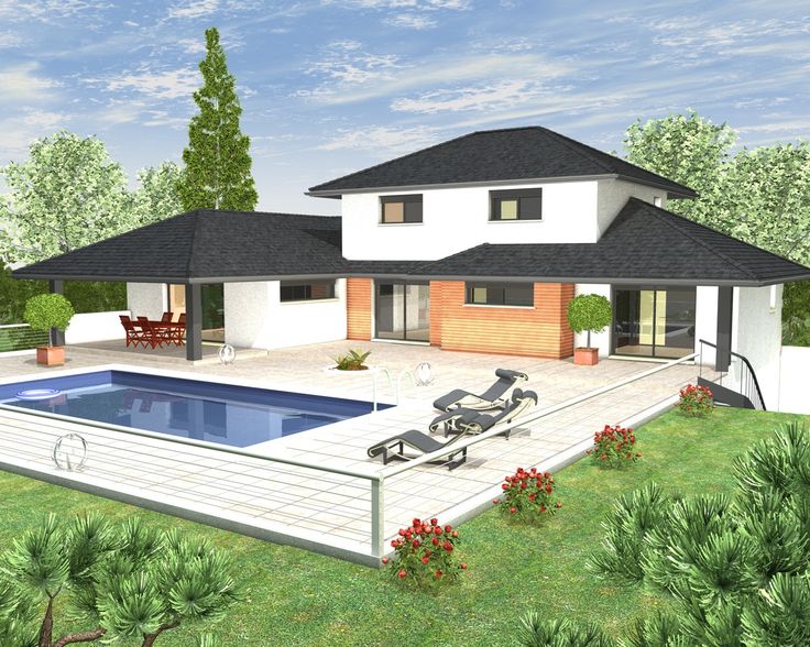 Plan maison en u a etage