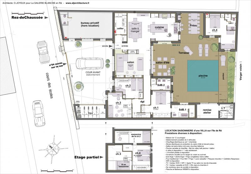 Plan de maison style ile de re