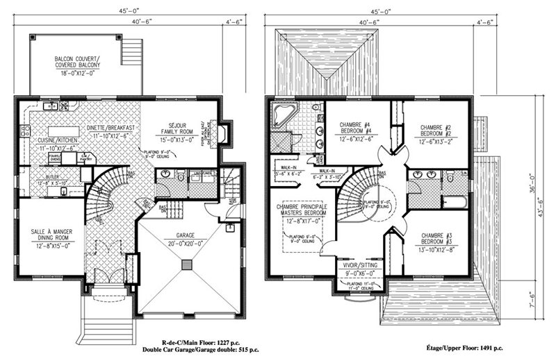Plan maison moderne bonneville