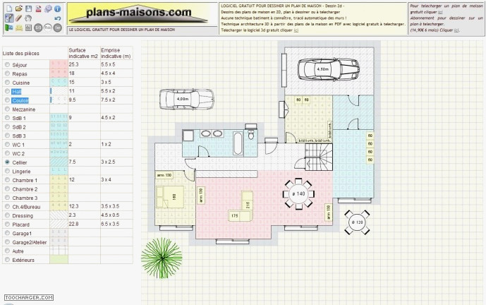 Logiciel gratuit pour conception de plan de maison