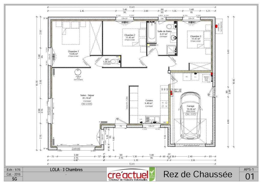 Plan maison plain pied en l 2 chambres - Idées de travaux