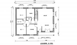 Plan de maison plein pied avec sous sol