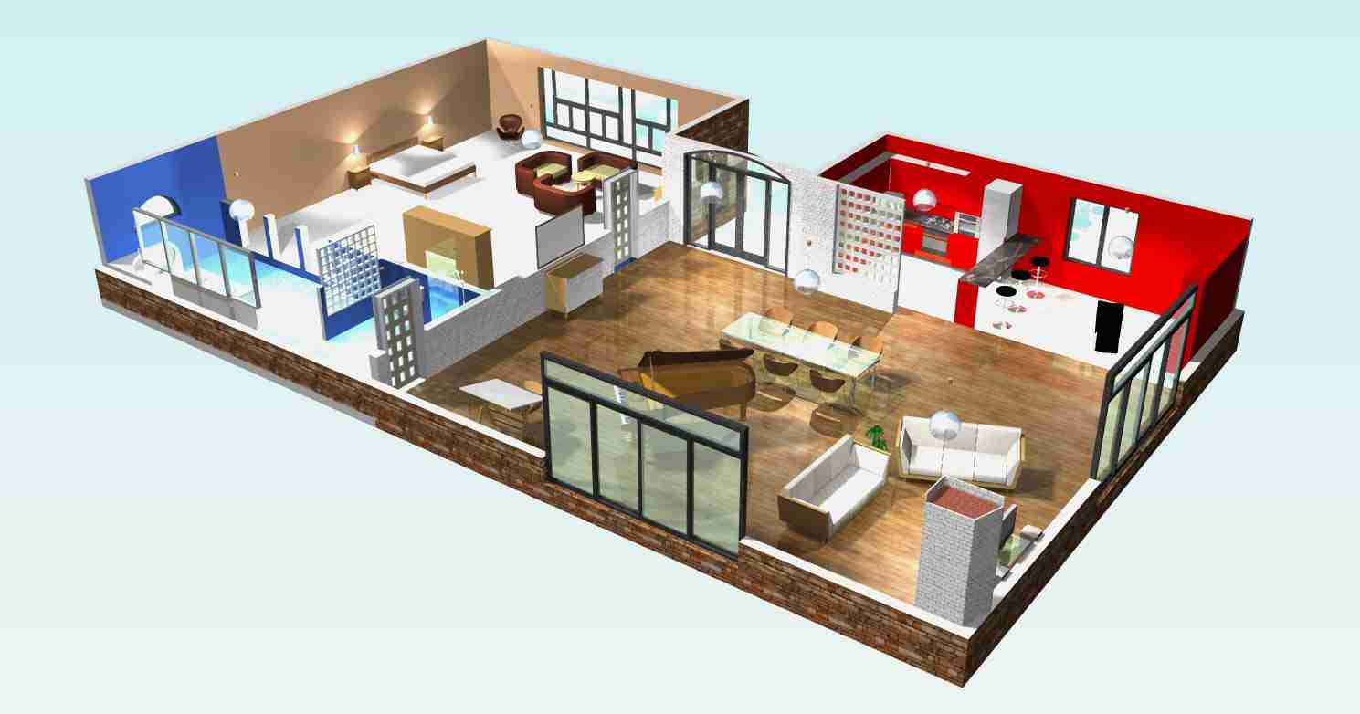 Plan 3 d de maison