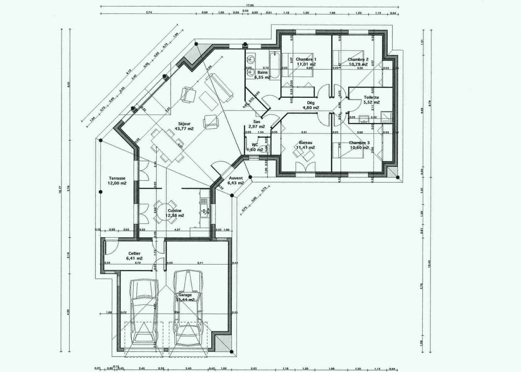 Plan de maison deux chambres salon pdf - Idées de travaux