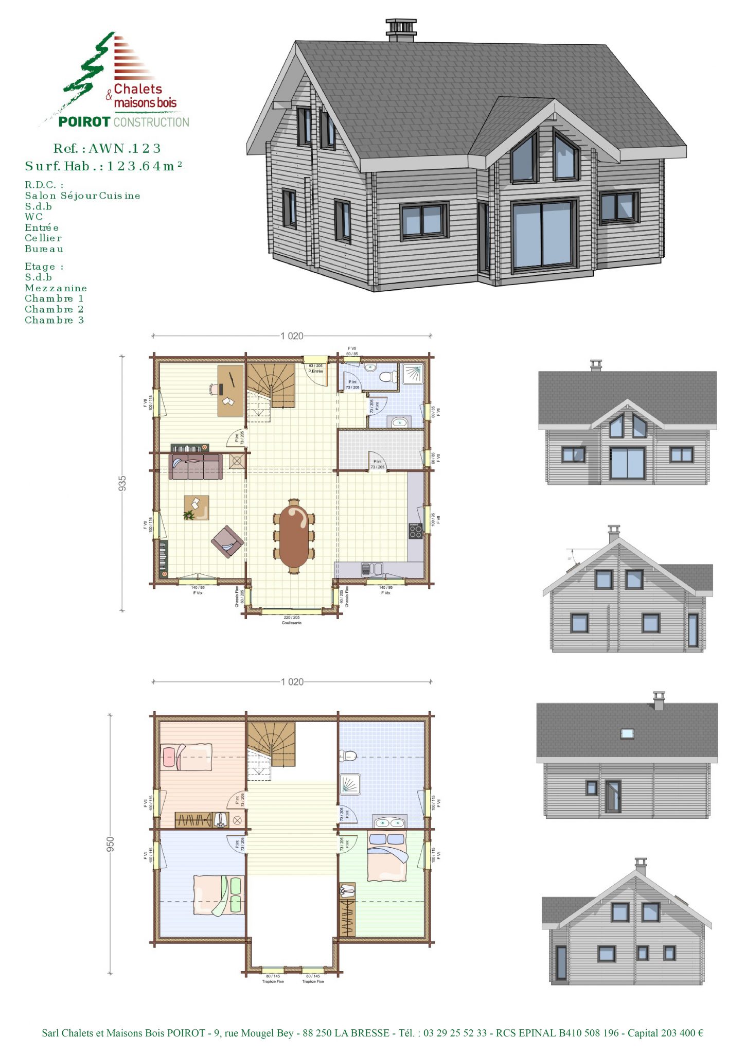 Plan de maison villa basse