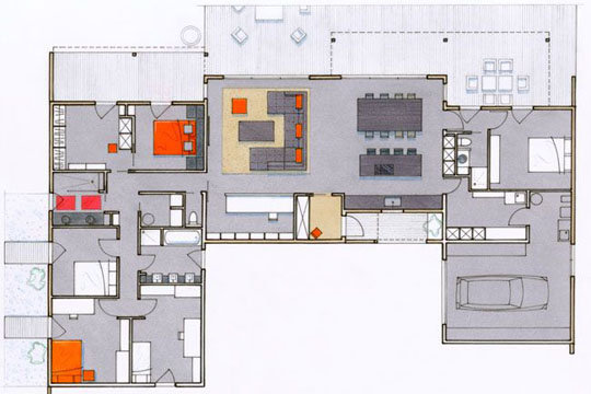 Plan maison contemporaine 400m2