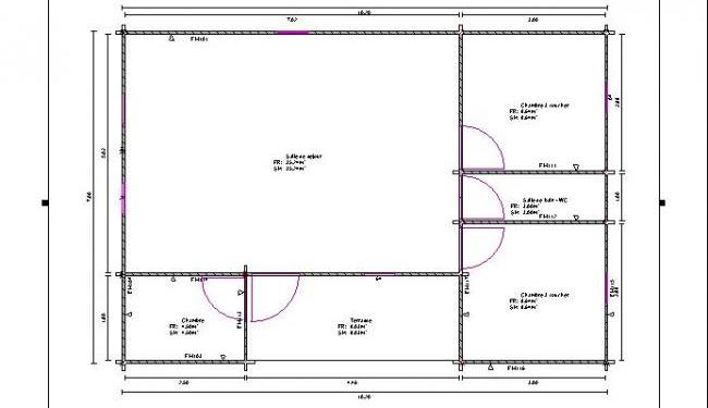 Plan de maison 60m2