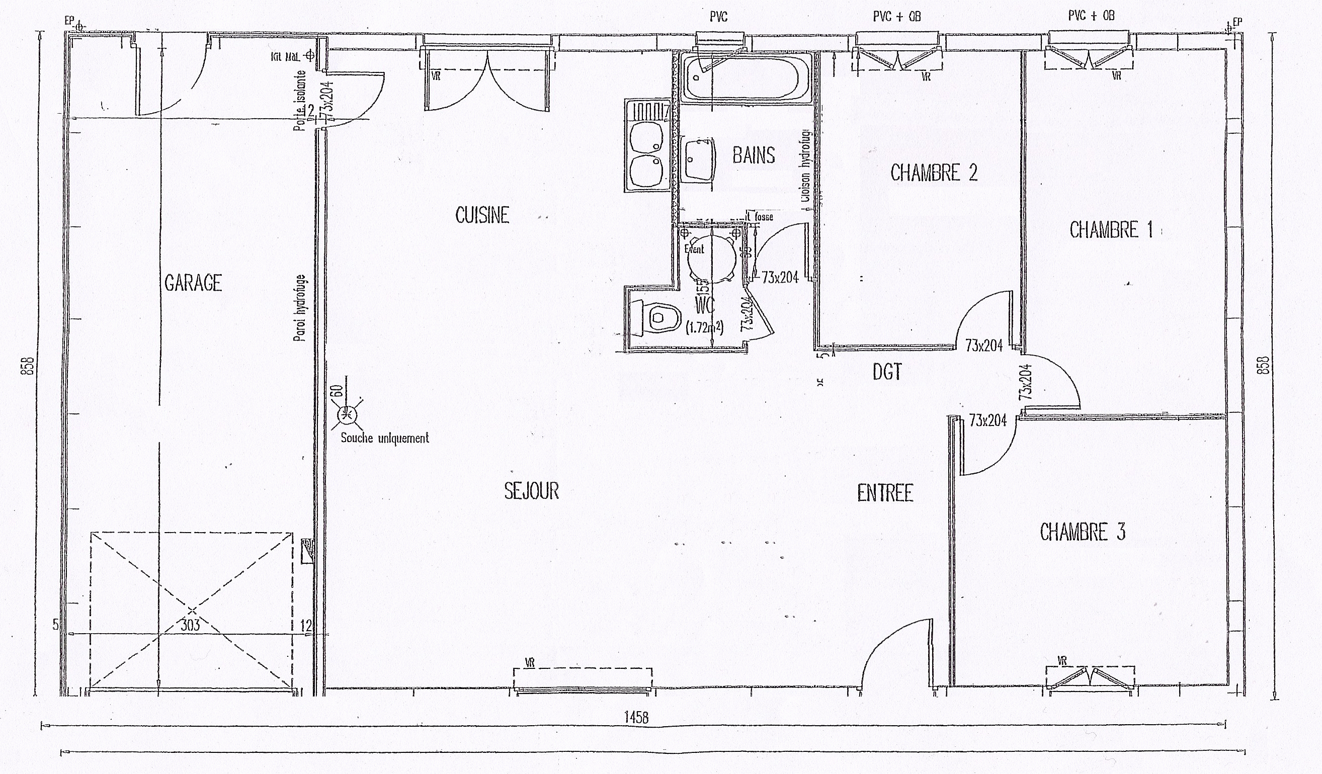 Plan de maison 1 chambre