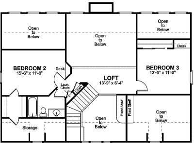 Plan maison 2 chambres 2 salles de bain