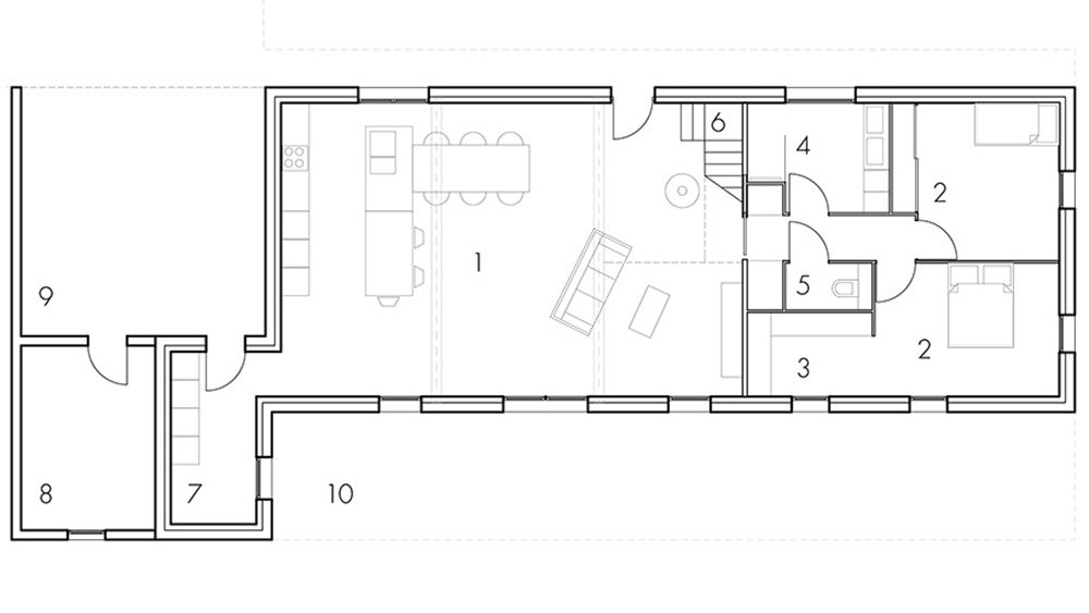 Plan d'une pièce de maison