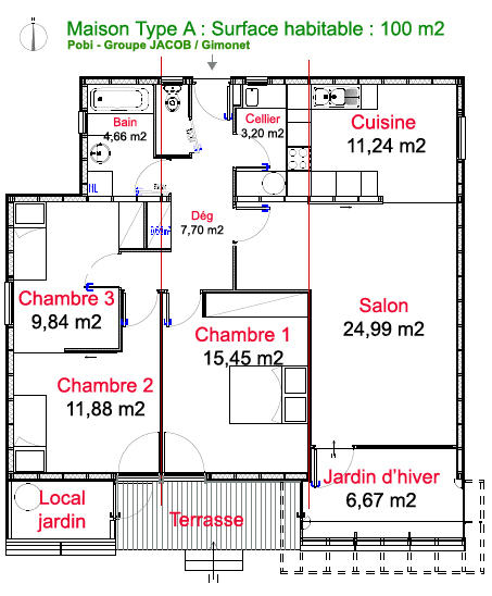Plan de maison 100 000