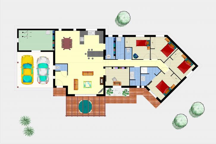 Plan de maison bioclimatique ossature bois