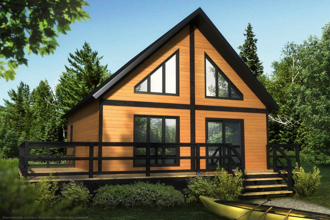 Maison et chalet en bois plan de campagne