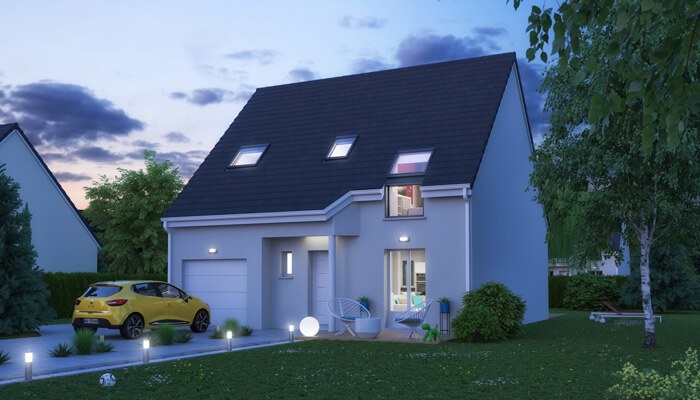 Plan de maison avec comble