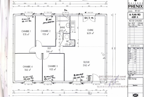 Plan de maison phenix 4 chambres