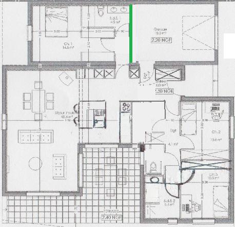 Plan de maison plain pied 115 m2