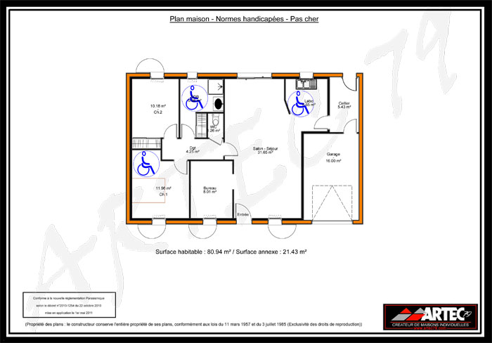 Plan de maison pour 2 personnes