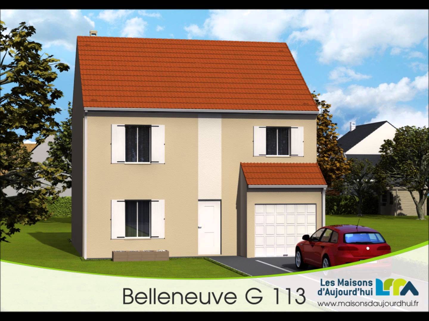 Plan de maison r+1 avec garage